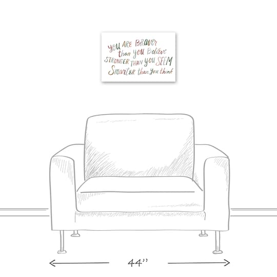 You Are Brave 18" x 12' Canvas Wall Art